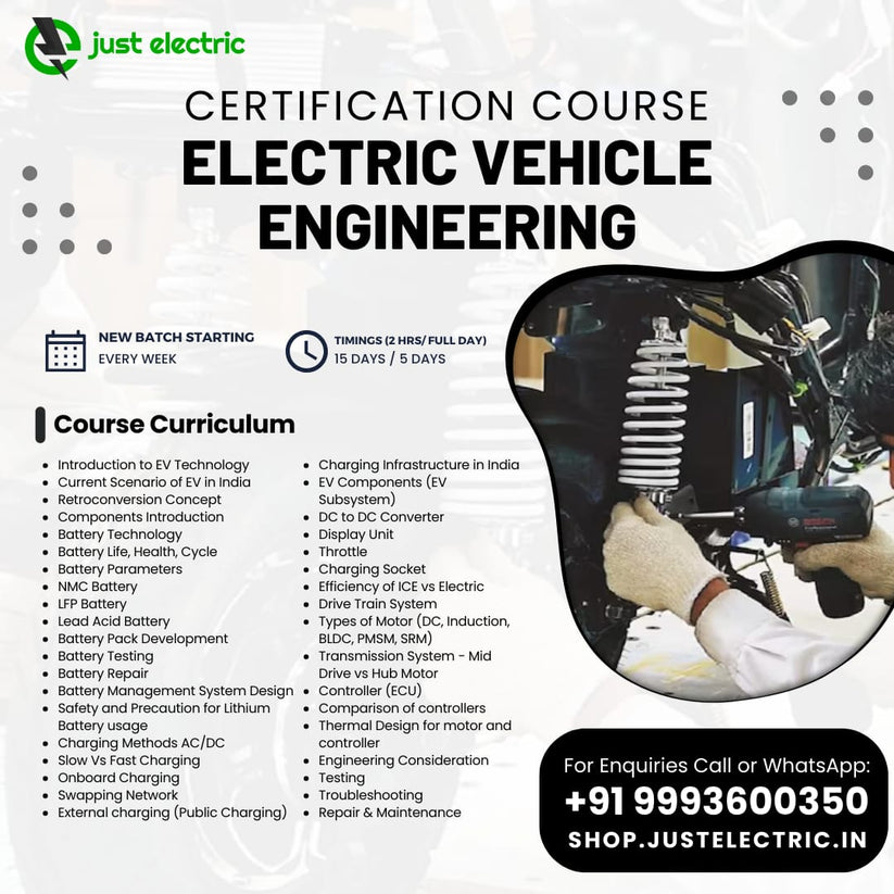 Certification Course Electric Vehicle Engineering Just Electric